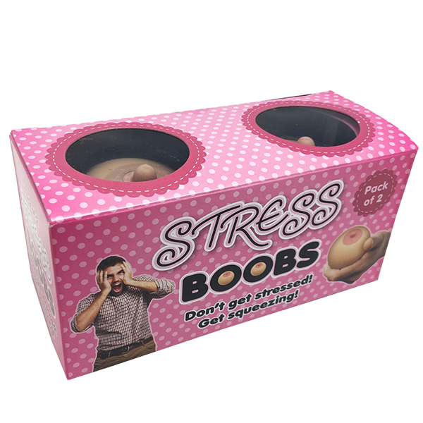 2pk Stress Boobs - Squeeze Boobies Feels Real! Adult Novelty Breast Man Toy  Gift