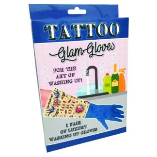 Tattoo Washing Up Gloves from The Diabolical Gift People