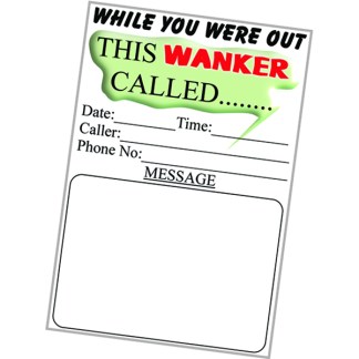 This Wanker Called Memo Pad from The Diabolical Gift People