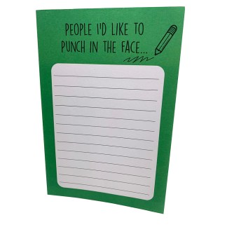 People I'd Like To Punch In The Face Memo Pad from The Diabolical Gift People