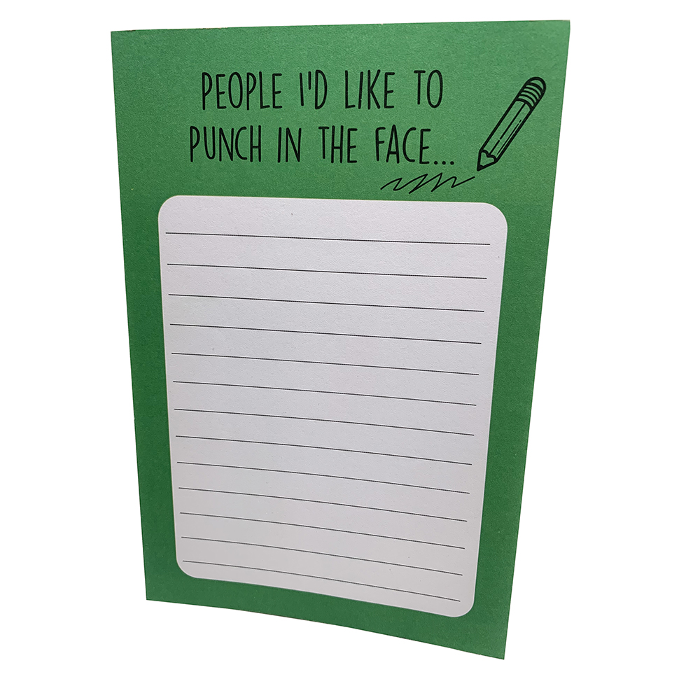 People I'd Like To Punch In The Face Memo Pad from The Diabolical Gift People