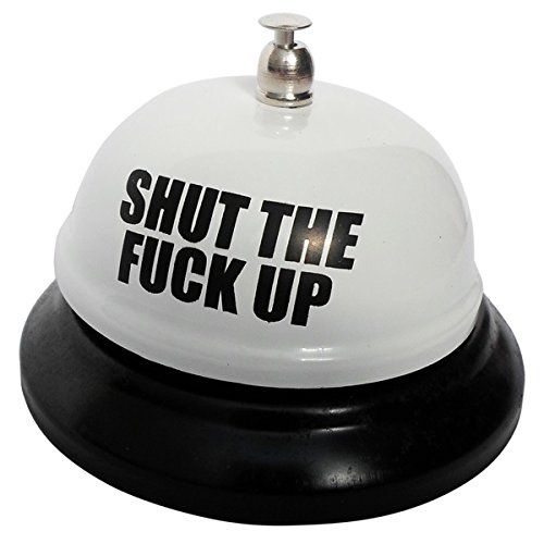 Shut The Fuck Up Desk Bell from The Diabolical Gift People