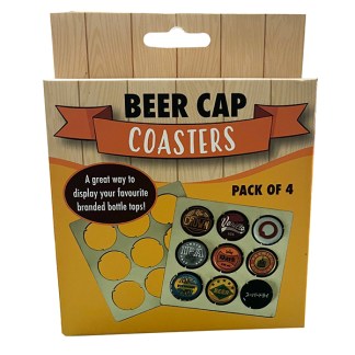 Beer Bottle Cap Coasters from The Diabolical Gift People