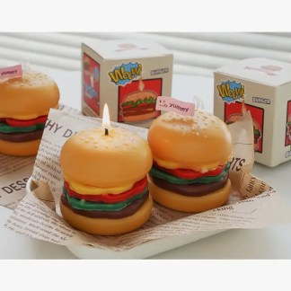 Hamburger candle from The Diabolical Gift People