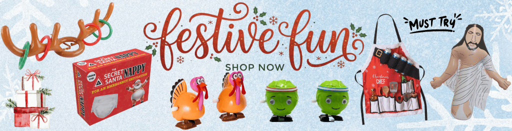 Wholesale Christmas Gifts banner from The Diabolical Gift People